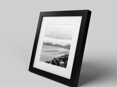 Modern Picture Frame - Seaside Photo 3D model