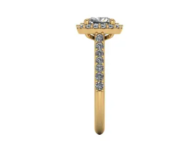 Women Diamond Fashion Ring R2 3D print model