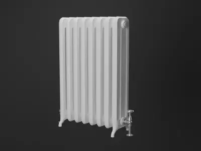 Radiator vertical Low-poly 3D model