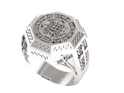 CHRIST CROSS DESIGN RING 3D PRINTABLE MODEL  3D print model