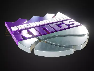 Sacramento Kings logo - Cinematic - 3D print 3D model