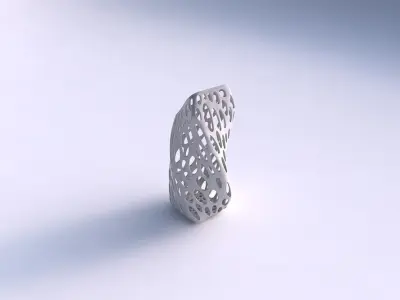 Vase twisted bent quadratic with smooth organic lattice 3D print model