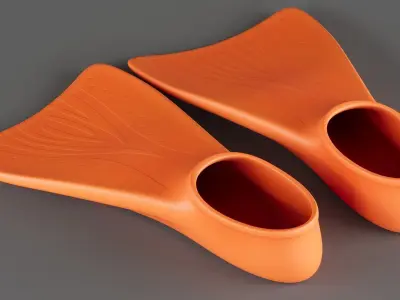 Swim Fins PBR 3D model