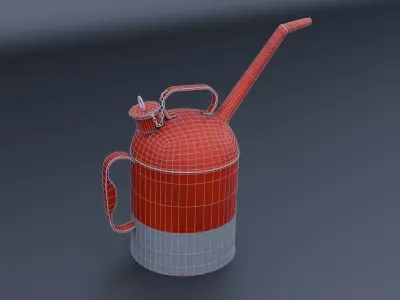 Retro Vintage Oil Can  Free low-poly 3D model