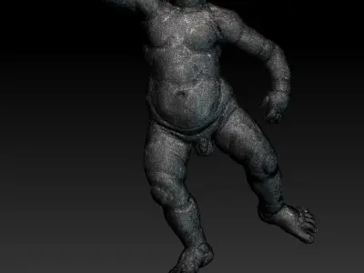 Putto in equilibrio su una sfera  3D model