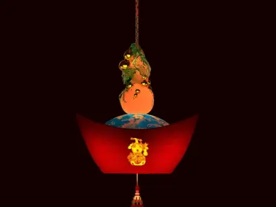 Chinese Red Lantern 3D model 63
