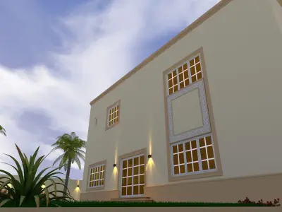 villa house in dubai 3D model