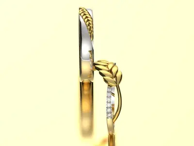 couple wedding ring cr0010 3D print model