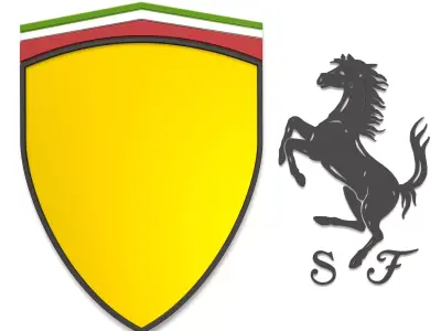 Ferrari Logo 03 3D print model