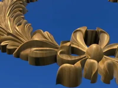3d modeling------- Ornament of a plant branch ---------STL file 3D print model