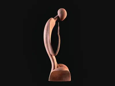 Buddha wooden sculpture 3D print model