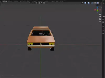 Low Poly 69 Charger 3D model