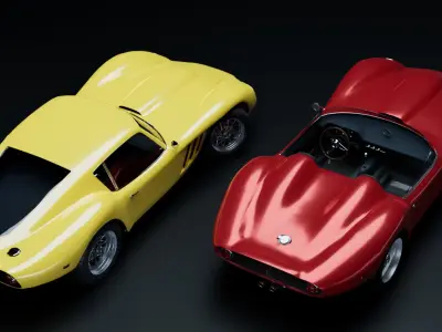 1950s-1960s classic sport car pack