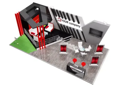 Booth Exhibition Stand a579h 3D model