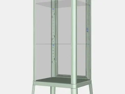 FABRIKOR Glass-door cabinet 3 Low-poly 3D model