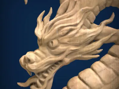 Carved panel painting STL 3D model 3D print model