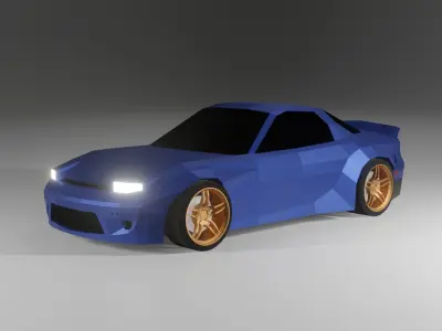 Mazda RX-7 Rocket Bunny Low-poly 3D model