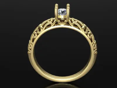 Arabesque ring 3D model 3D print model