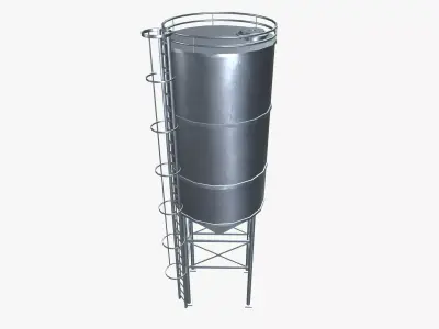 Oil tank Low-poly 3D model