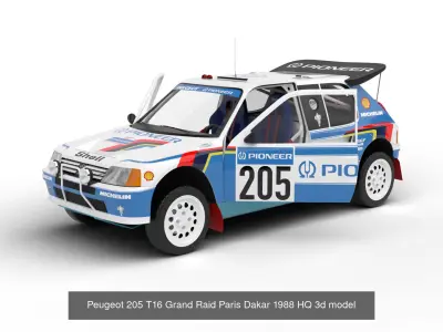 Pack Peugeot 205 T16 Rally HQ interior