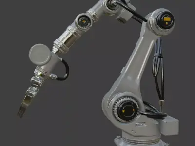 High Detail Mechanical Robot Arm 3D model