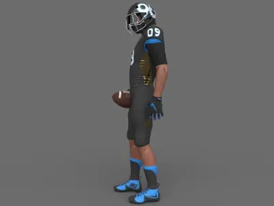 American Football Player Low-poly 3D model