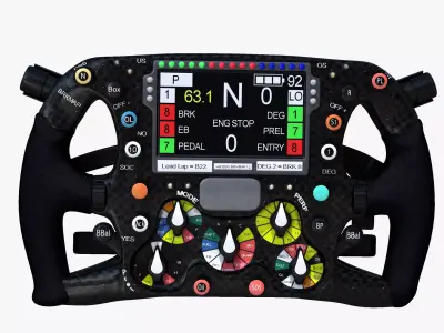 C35 Steering Wheel Low-poly 3D model
