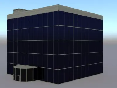 5 storey Glass Building 3D model