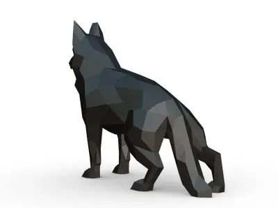German shepherd figure 3D print model