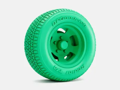 15x5 15x7 15x8 15x10 US Indy Mag Wheels BFGoodrich Radial Tires 3D print model