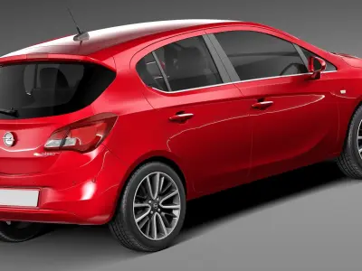 Opel Corsa 5-door 2015 3D model