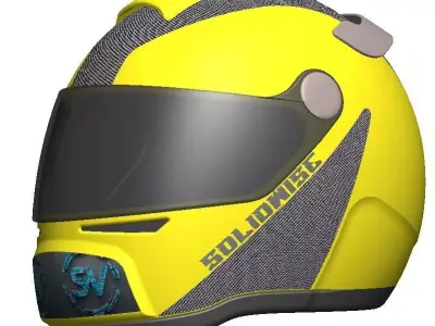 Formula1 Driver Helmet 3D model