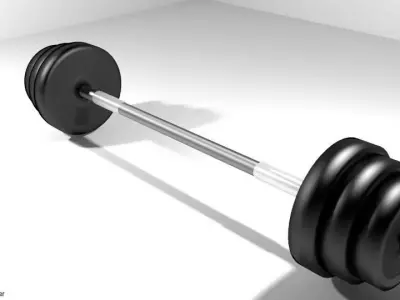 Exercise Equipment Barbell 3D model
