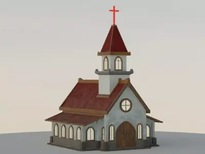 Church Lowpoly Low-poly 3D model