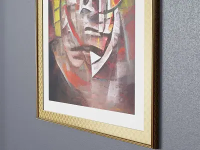 Painting in Frame Picasso Style 8 Low-poly 3D model
