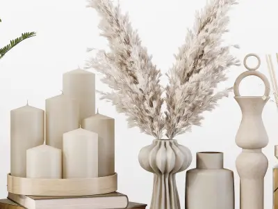 Decorative Set 166 Low-poly 3D model