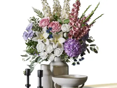 Flower Set 087  3D model