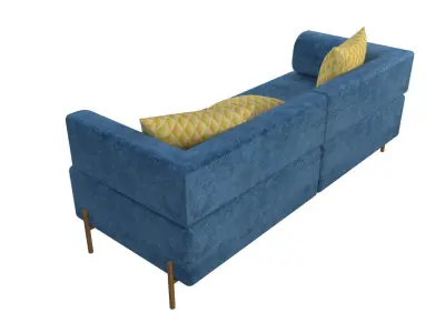 Polo Sofa Low-poly 3D model