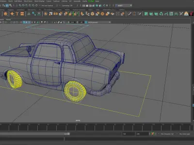 Stylized Car Rigged 3D model