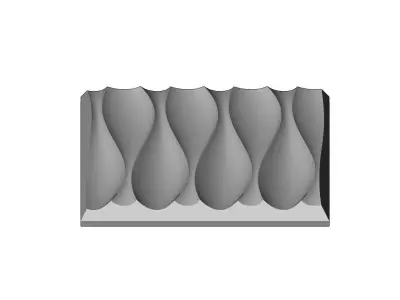 3d wall organic dune decorative panel relief  3D print model