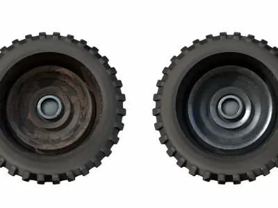 tyres jeep  Low-poly 3D model