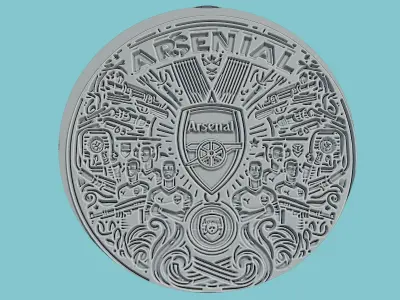 Arsenal FC Medallion Football 3D print model