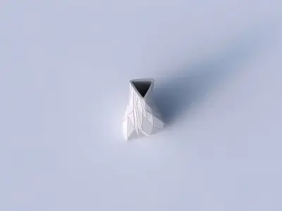 Vase twist tilted triangle with random triangle plates 2 3D print model