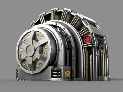 Industrial Generator Low-poly 3D model