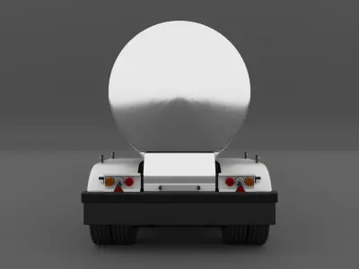 Red Peterbilt 389 truck at lowa 80 truck stop 3D model