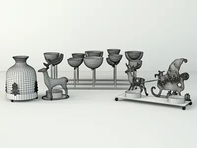 Christmas Candle Holders by ZARA HOME 3D model