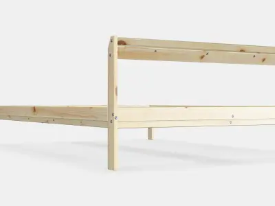 NEIDEN Bed frame 7 Low-poly 3D model