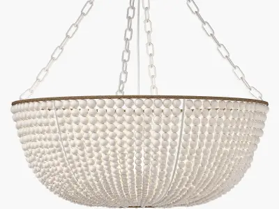 Bristol Wood Bead Chandelier by Potterybarn 3D model