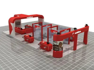 Exhibition Fair Stand 002 3D model