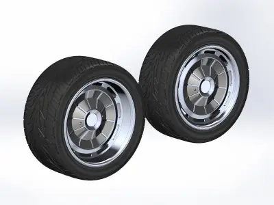 Custom wheels Raceline Impala for your scale model 3D print model